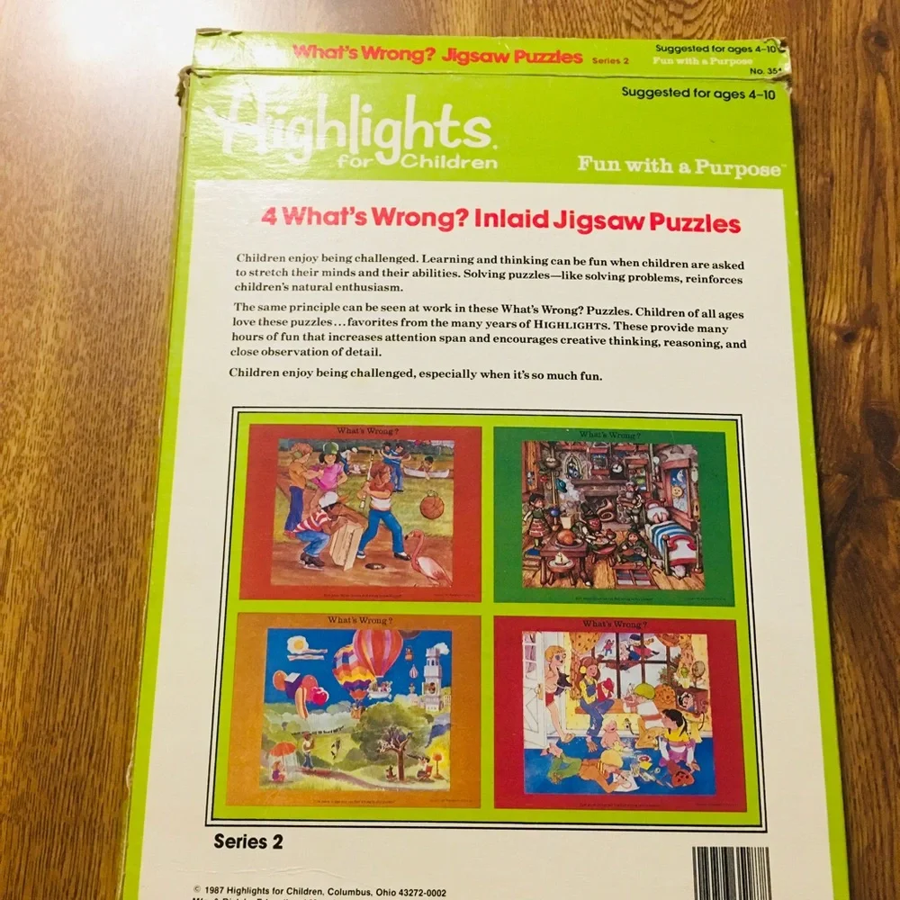 Vintage “Highlights” pack of 4 puzzles